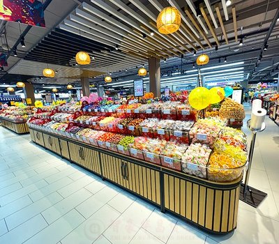 超市散装食品中岛柜 农副产品的新范式展示与销售策略